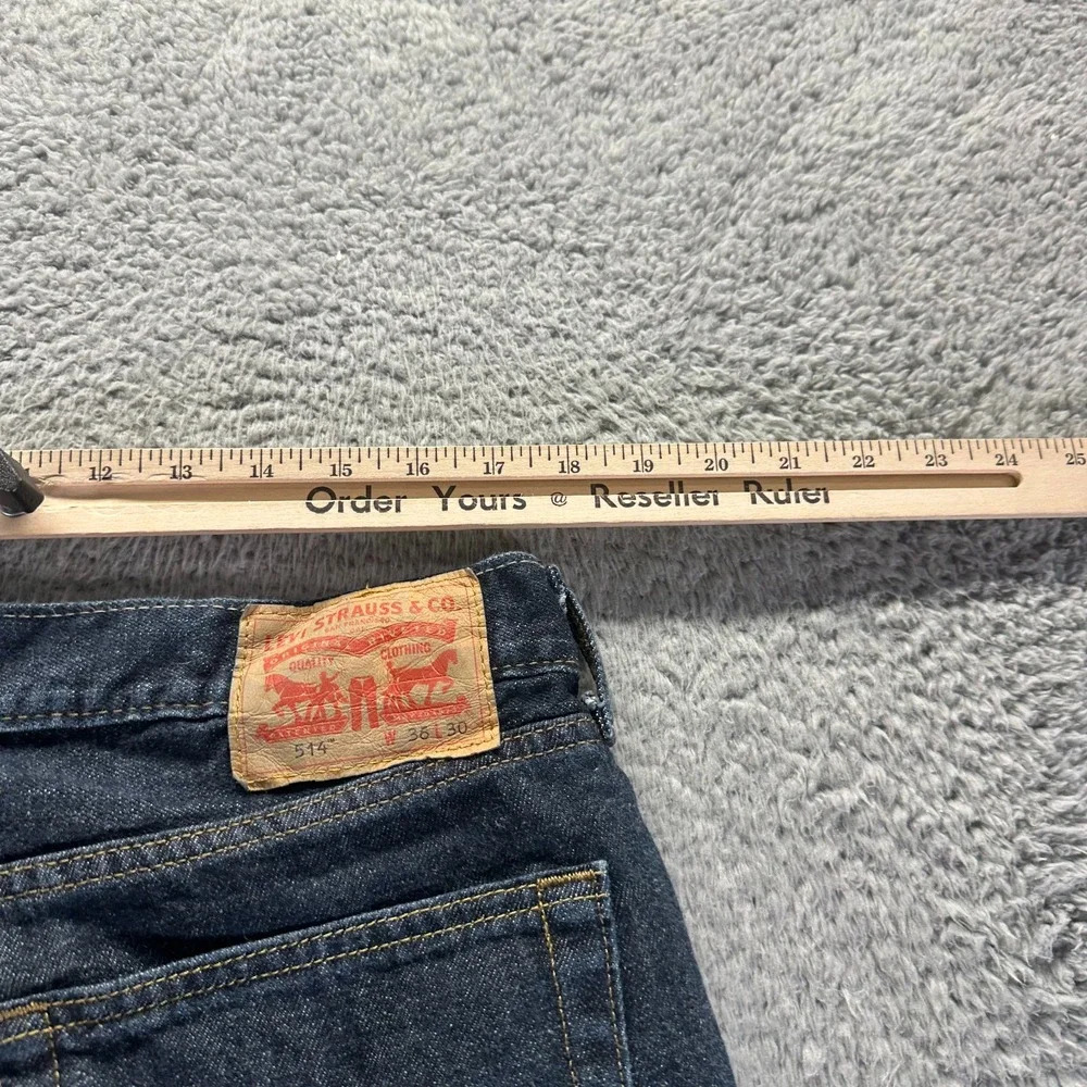 Levi's 514 Jeans‎ Mens 36x30 Blue Cotton Denim Straight Leg Outdoor Workwear